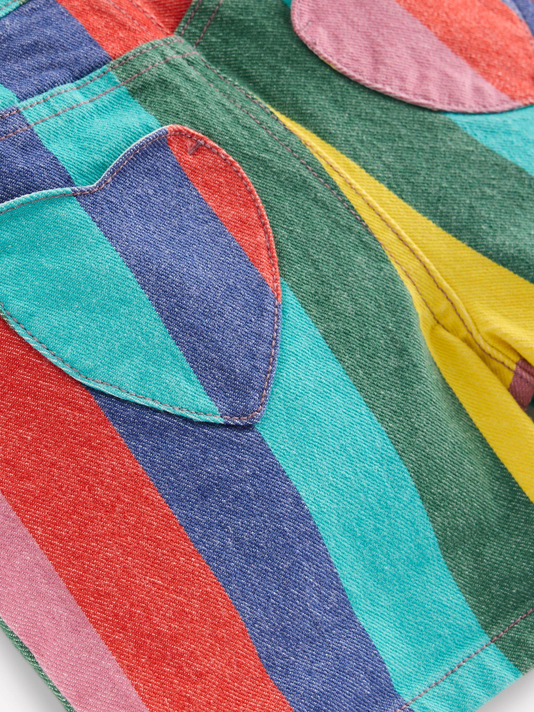 Product image 3 of 3, which shows Mini Boden Kids' Denim Shorts, Multi, 3-4 years