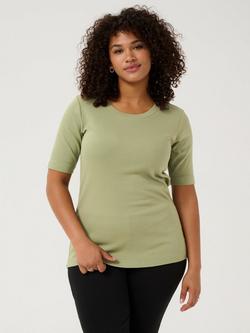 KAFFE Curve Carina T-Shirt, Oil Green, Oil Green