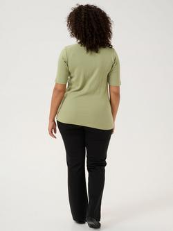 KAFFE Curve Carina T-Shirt, Oil Green - view 2, Oil Green