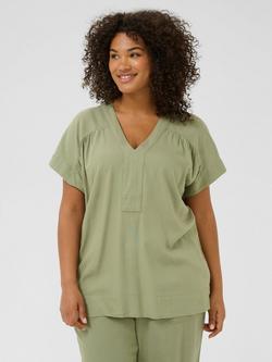 KAFFE Curve Mille Blouse, Green, Green