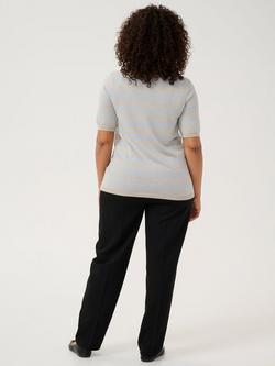 KAFFE Curve Lizzy Stripe Jumper, Soft Chambray - view 2, Soft Chambray