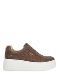 Dune London Esthie Chunky Flatform Laceless Trainers, Brown