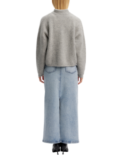 Gestuz Alpha Wool Rich Cardigan - view 2, Light Grey Melange