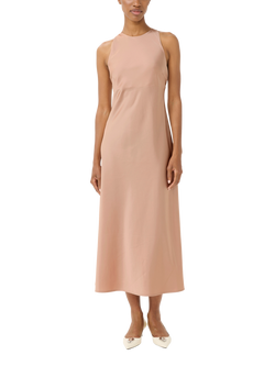 Gestuz Ceri Sleeveless Straight Midi Dress, Rose Dust, Rose Dust