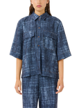 Gestuz Demia Oversized Shirt, Dark Denim Structure