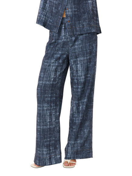 Gestuz Demia High Waist Wide Leg Trousers, Dark Denim, Dark Denim