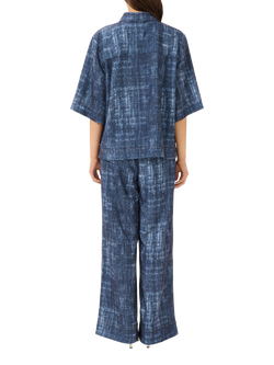 Gestuz Demia High Waist Wide Leg Trousers, Dark Denim - view 2, Dark Denim