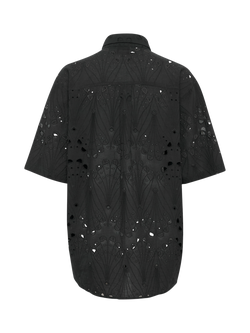 Gestuz Baylor Cotton Embroidered Shirt, Black - view 2, Black