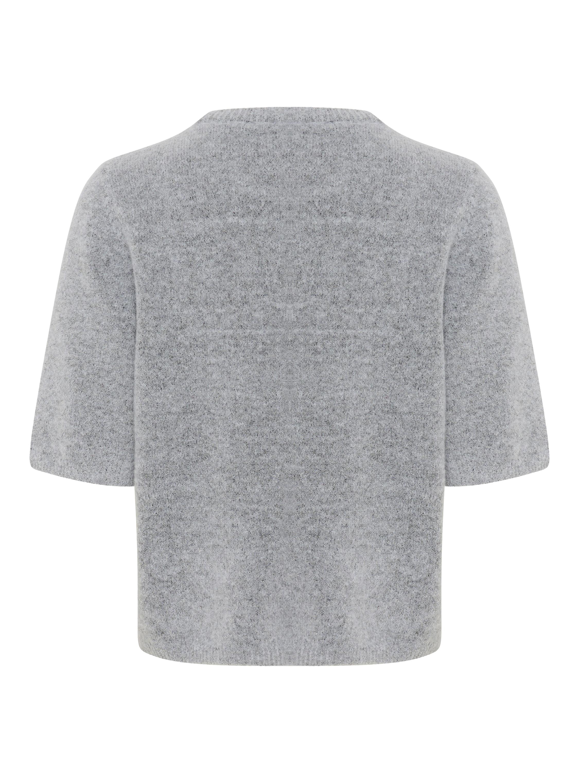Product image 6 of 6, which shows Gestuz Alpha Alpaca Wool Blend Short Sleeve Jumper, Pearl Blue Melange, XS