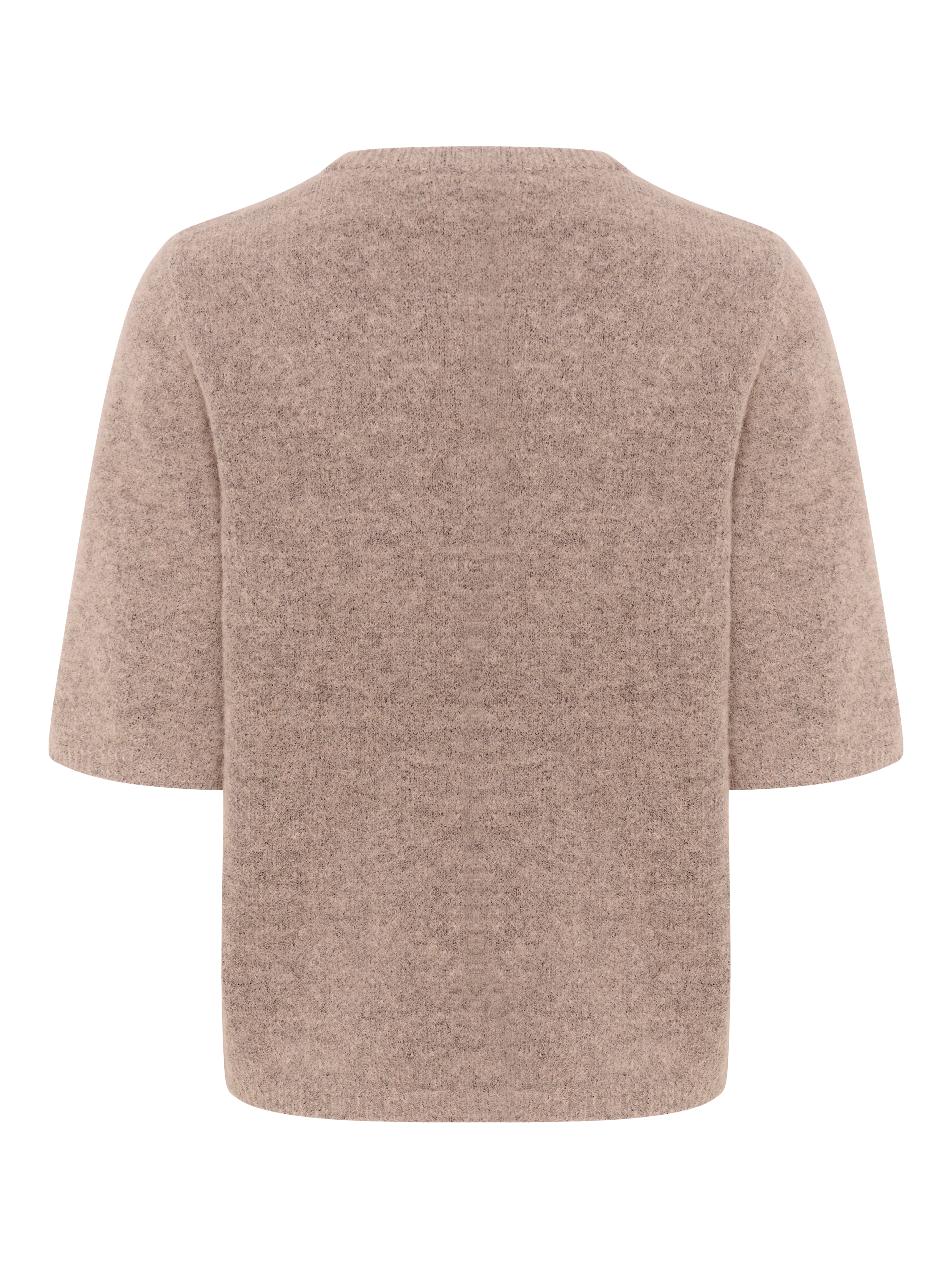 Product image 6 of 6, which shows Gestuz Alpha Alpaca Wool Blend Short Sleeve Jumper, Rose Dust Melange, XS