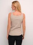 KAFFE Carna Scoop Neck Tank Top, Mid Grey