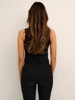 KAFFE Yoko Scoop Neck Vest Top, Black - view 2, Black