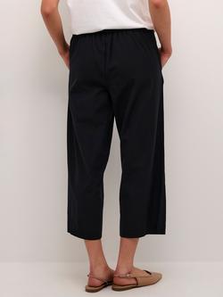 KAFFE Kia Straight Leg Cropped Trousers, Black - view 2, Black