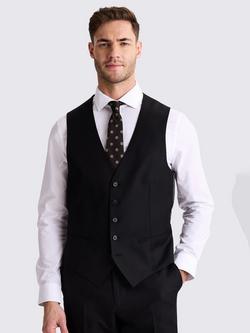x Barberis Wool Blend Tweed Waistcoat, Black