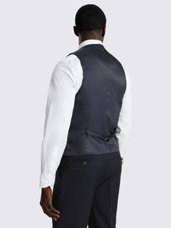 x Barberis Wool Blend Tweed Waistcoat - view 2, Navy