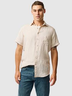 Rodd & Gunn Palm Beach Linen Slim Fit Short Sleeve Shirt, Natural