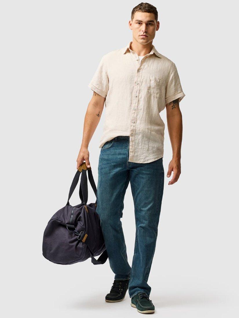 Product image 2 of 4, which shows Rodd & Gunn Palm Beach Linen Slim Fit Short Sleeve Shirt, Natural, XS