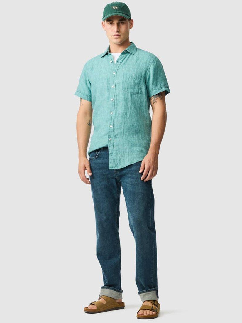 Product image 2 of 5, which shows Rodd & Gunn Palm Beach Linen Slim Fit Short Sleeve Shirt, Savannah, XS