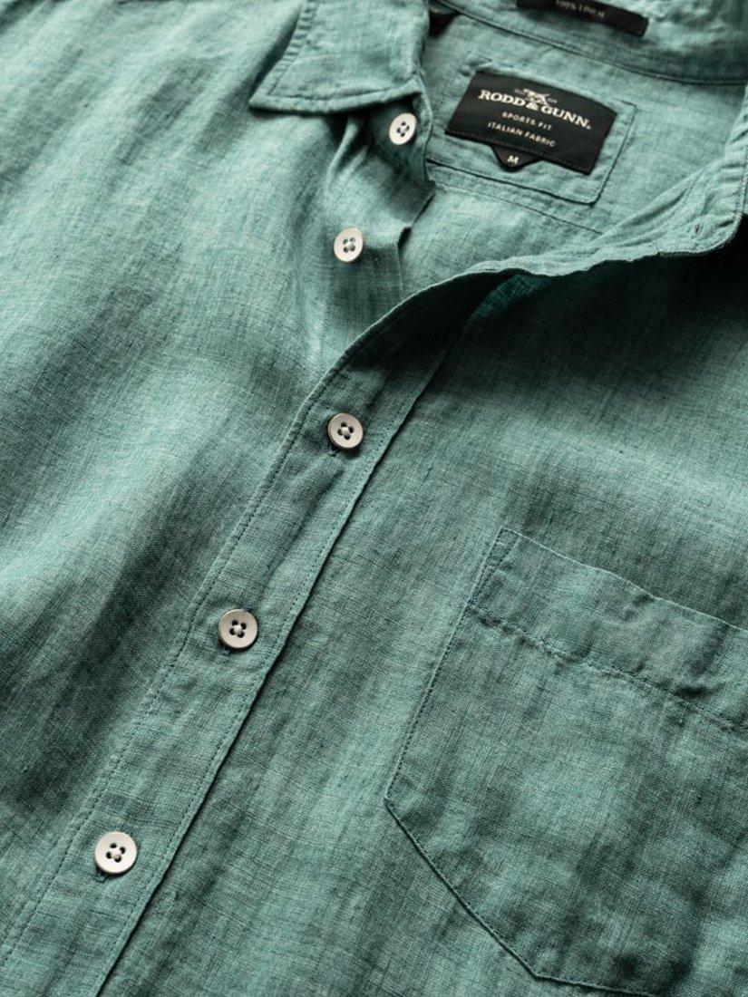 Product image 5 of 5, which shows Rodd & Gunn Palm Beach Linen Slim Fit Short Sleeve Shirt, Savannah, XS
