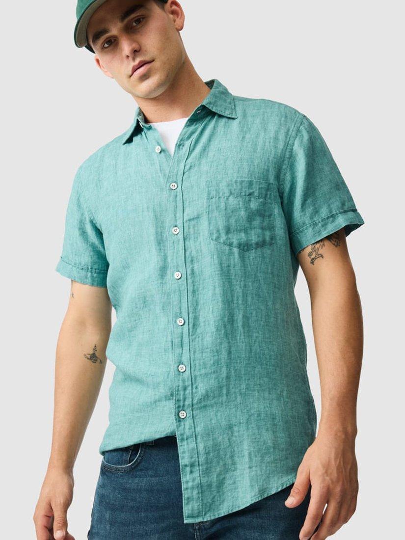 Product image 4 of 5, which shows Rodd & Gunn Palm Beach Linen Slim Fit Short Sleeve Shirt, Savannah, XS