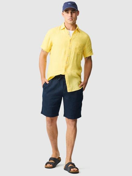 Rodd & Gunn Palm Beach Linen Slim Fit Short Sleeve Shirt - view 2, Sunshine