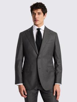 Moss Italian Tailored Fit Twill Suit Jacket, Charcoal
