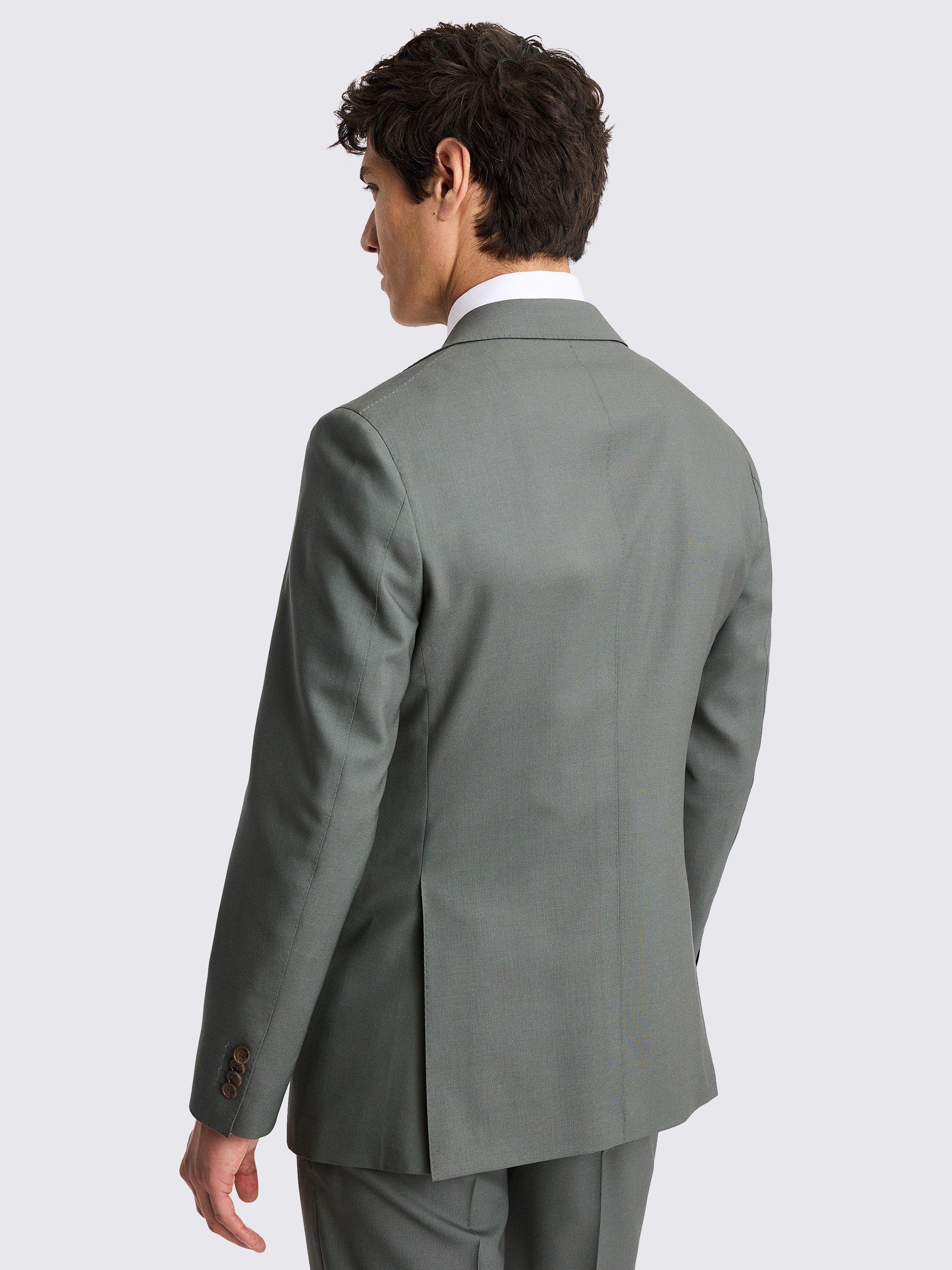 Product image 2 of 5, which shows Moss x Barberis Italian Wool Tailored Fit Suit Jacket, Khaki, 36S