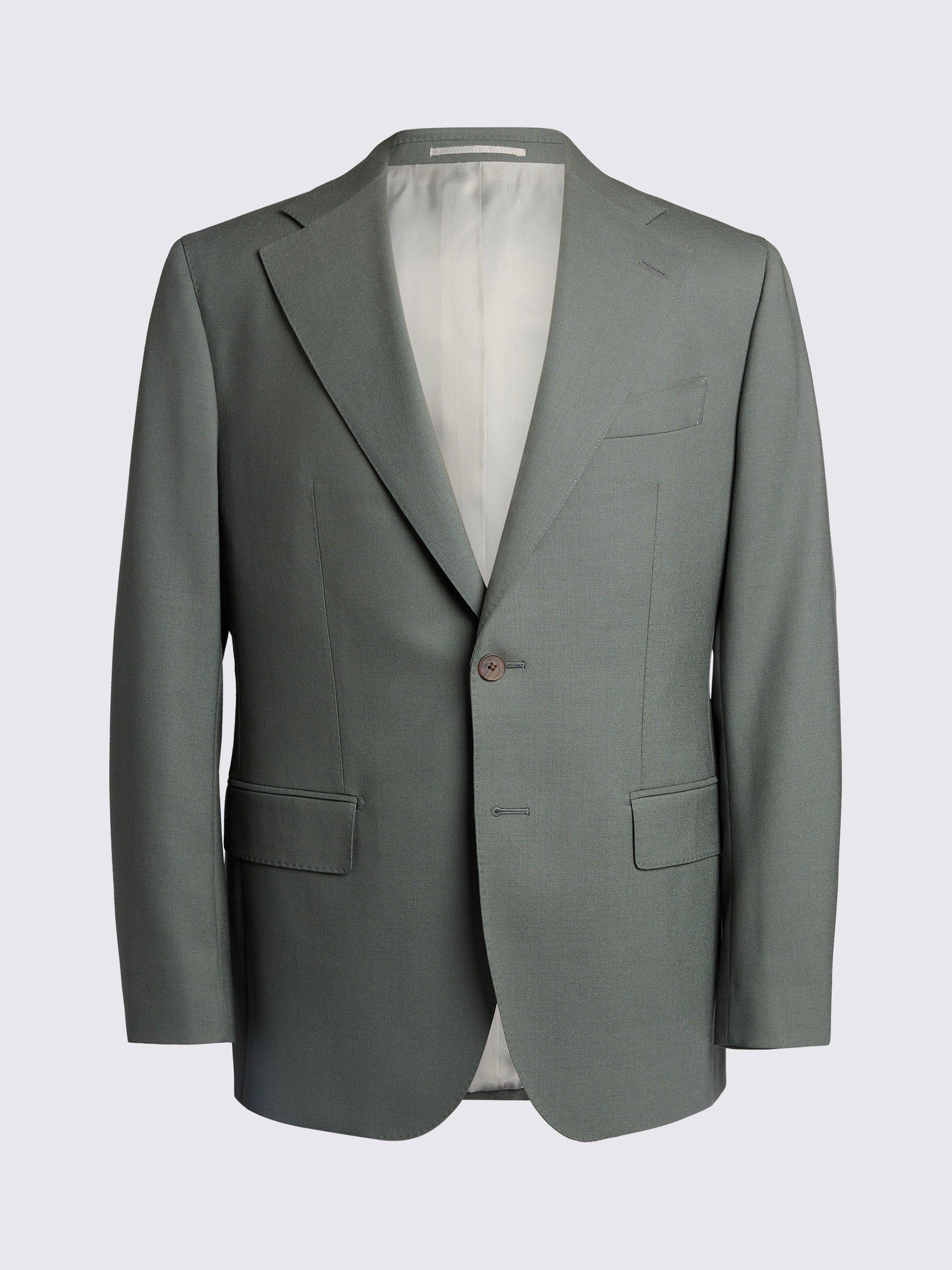 Product image 5 of 5, which shows Moss x Barberis Italian Wool Tailored Fit Suit Jacket, Khaki, 36S