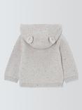 John Lewis Baby Hedgehog Hooded Cardigan, Grey