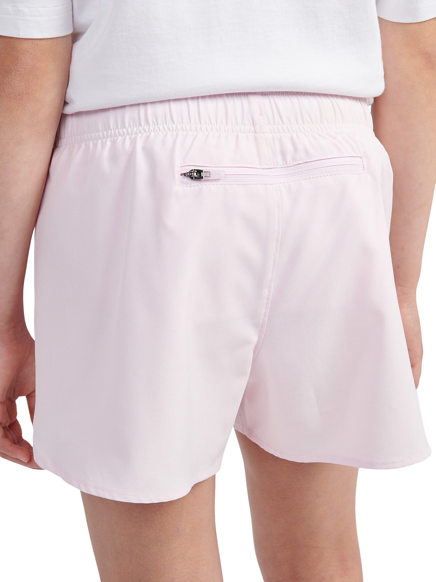 Product image 6 of 10, which shows New Balance Kids' Athletics Woven Shorts, Light Raspberry, 7-8 years