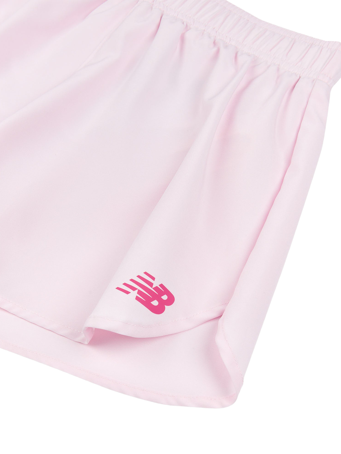 Product image 9 of 10, which shows New Balance Kids' Athletics Woven Shorts, Light Raspberry, 7-8 years