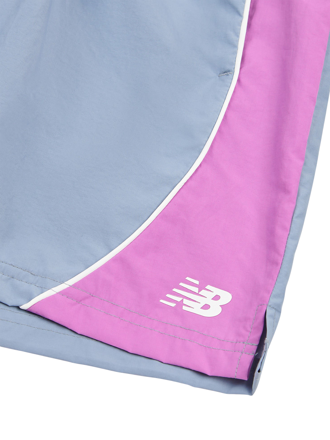 Product image 9 of 9, which shows New Balance Kids' Panelled Woven Track Shorts, Dusk Shower, 7-8 years