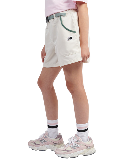 New Balance Kids' Premium Zip Pocket Shorts, Linen - view 2, Linen