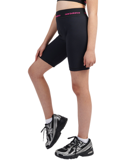 New Balance Kids' Harmony Sport Cycle Shorts, Caviar - view 2, Caviar