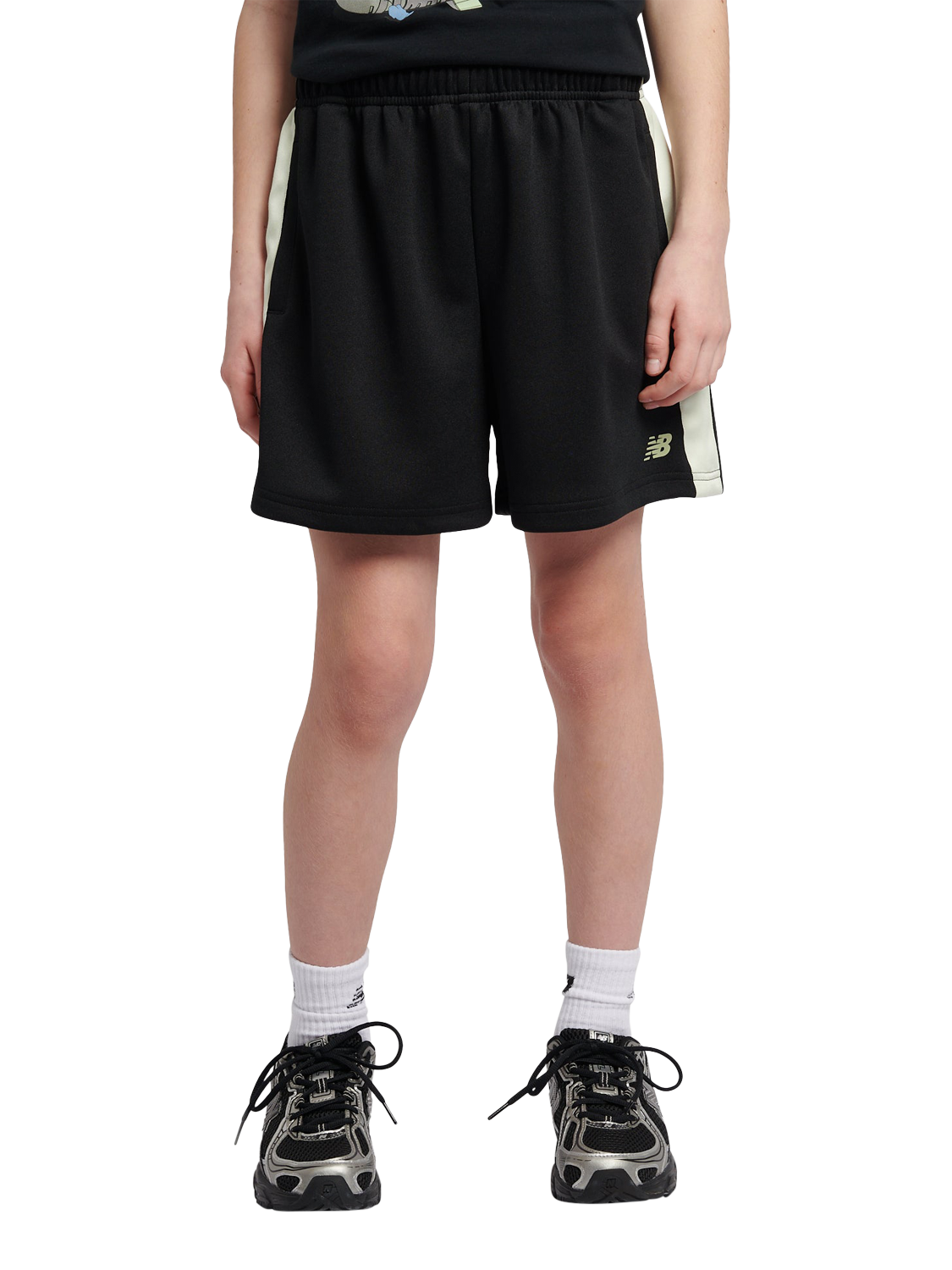 Product image 1 of 8, which shows New Balance Kids' Sport Track Shorts, Caviar, 7-8 years