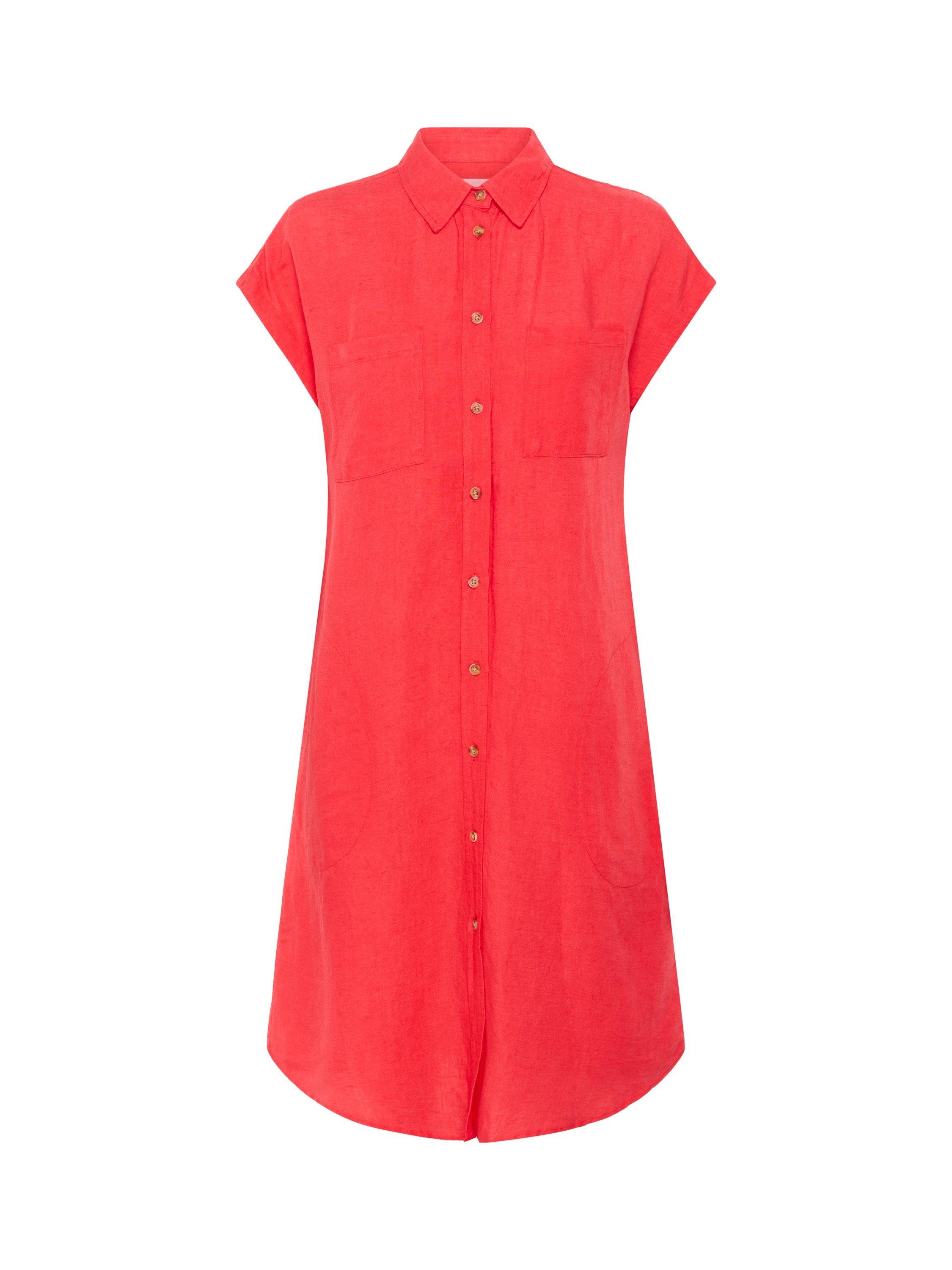 Product image 5 of 6, which shows Part Two Ellena Linen Blend Midi Shirt Dress, Bittersweet, 12