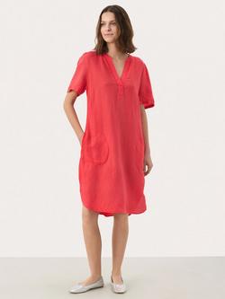 Part Two Aminase Linen Blend Dress, Bittersweet, Bittersweet