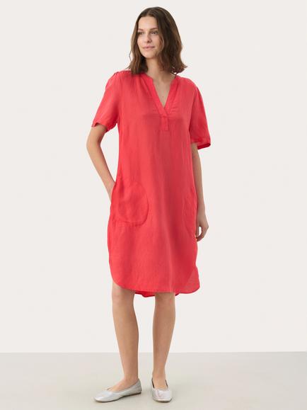 Part Two Aminase Linen Blend Dress, Bittersweet, Bittersweet