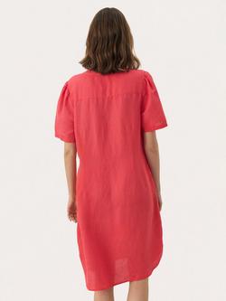 Part Two Aminase Linen Blend Dress, Bittersweet - view 2, Bittersweet