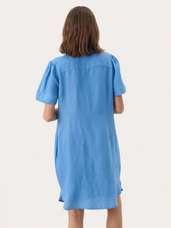 Part Two Aminase Linen Blend Mini Dress - view 2, Silver Lake Blue