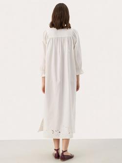 Part Two Nura Embroidered Dress, Eggnog - view 2, Eggnog