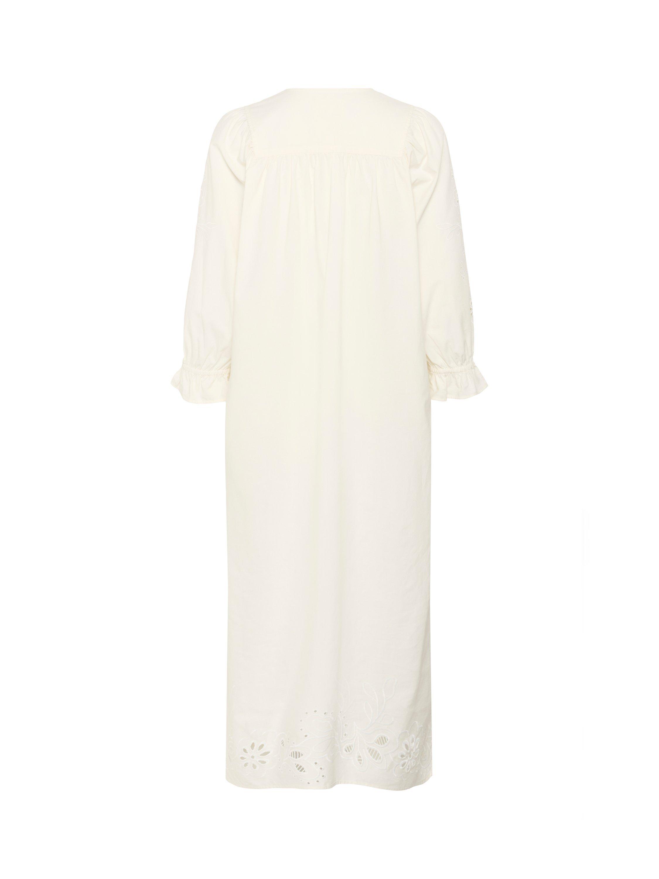 Product image 6 of 6, which shows Part Two Nura Embroidered Dress, Eggnog, 12