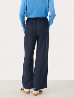 Part Two Eniola Linen Blend Wide Leg Trousers - view 2, After Midnight