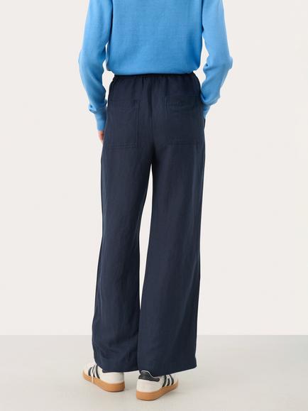 Part Two Eniola Linen Blend Wide Leg Trousers - view 2, After Midnight