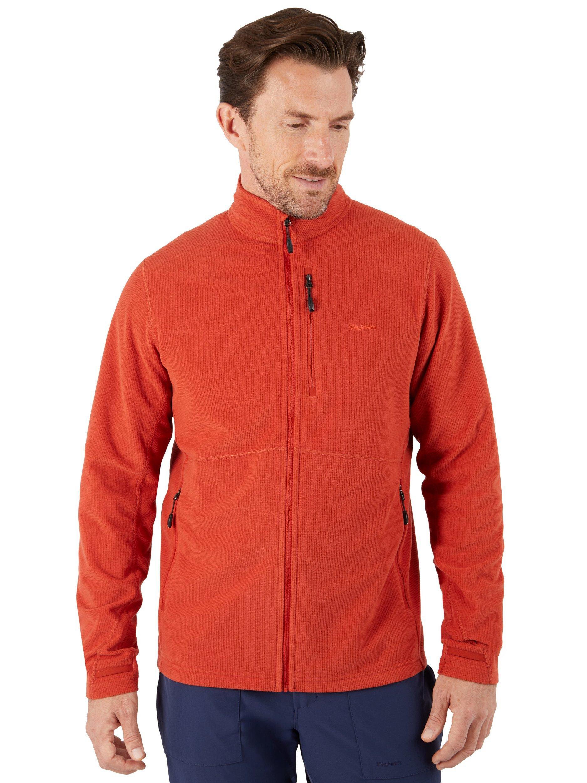 Product image 1 of 9, which shows Rohan Men's Microgrid Fleece Jacket, Coast Red, S