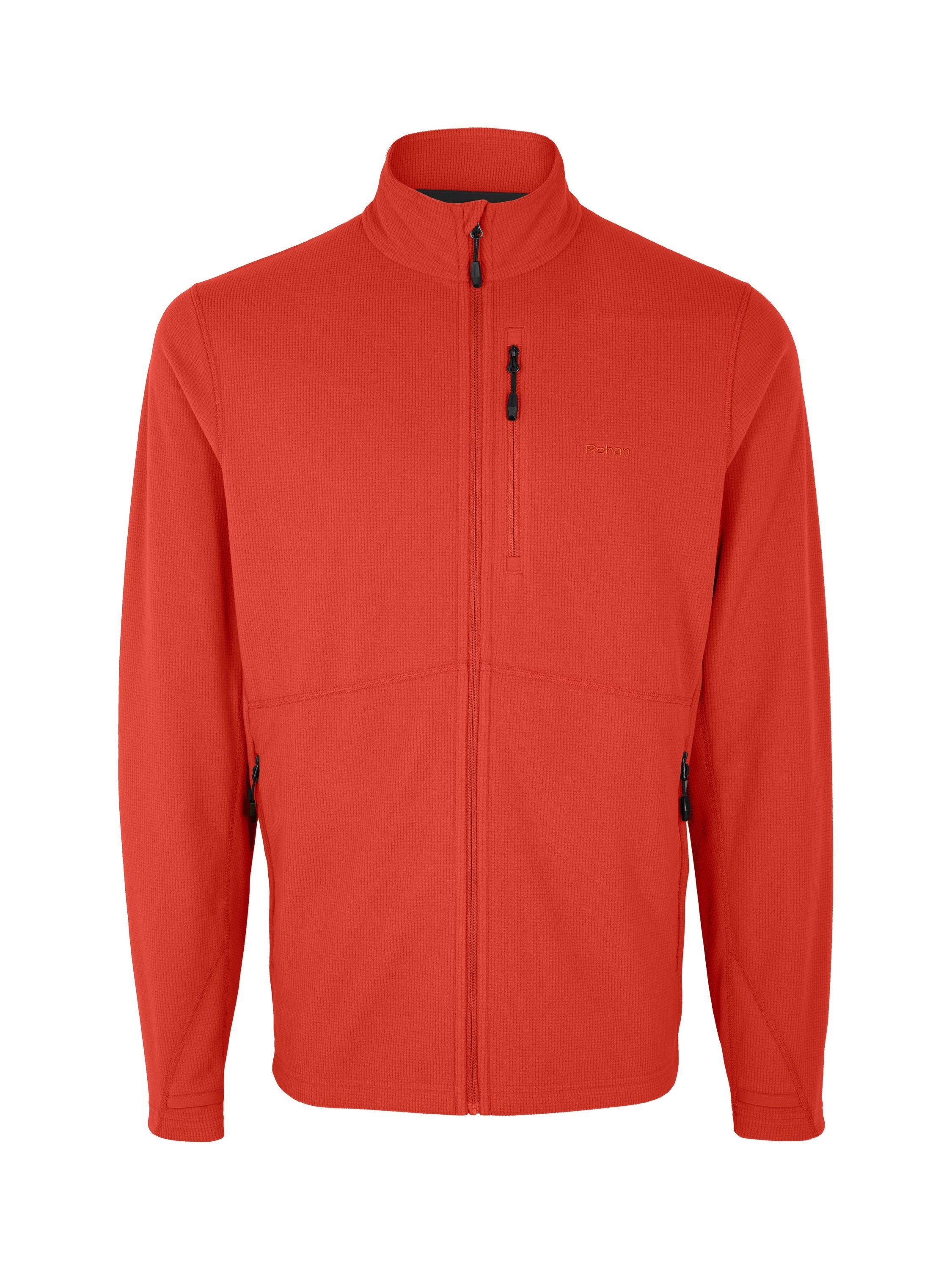 Product image 3 of 9, which shows Rohan Men's Microgrid Fleece Jacket, Coast Red, S