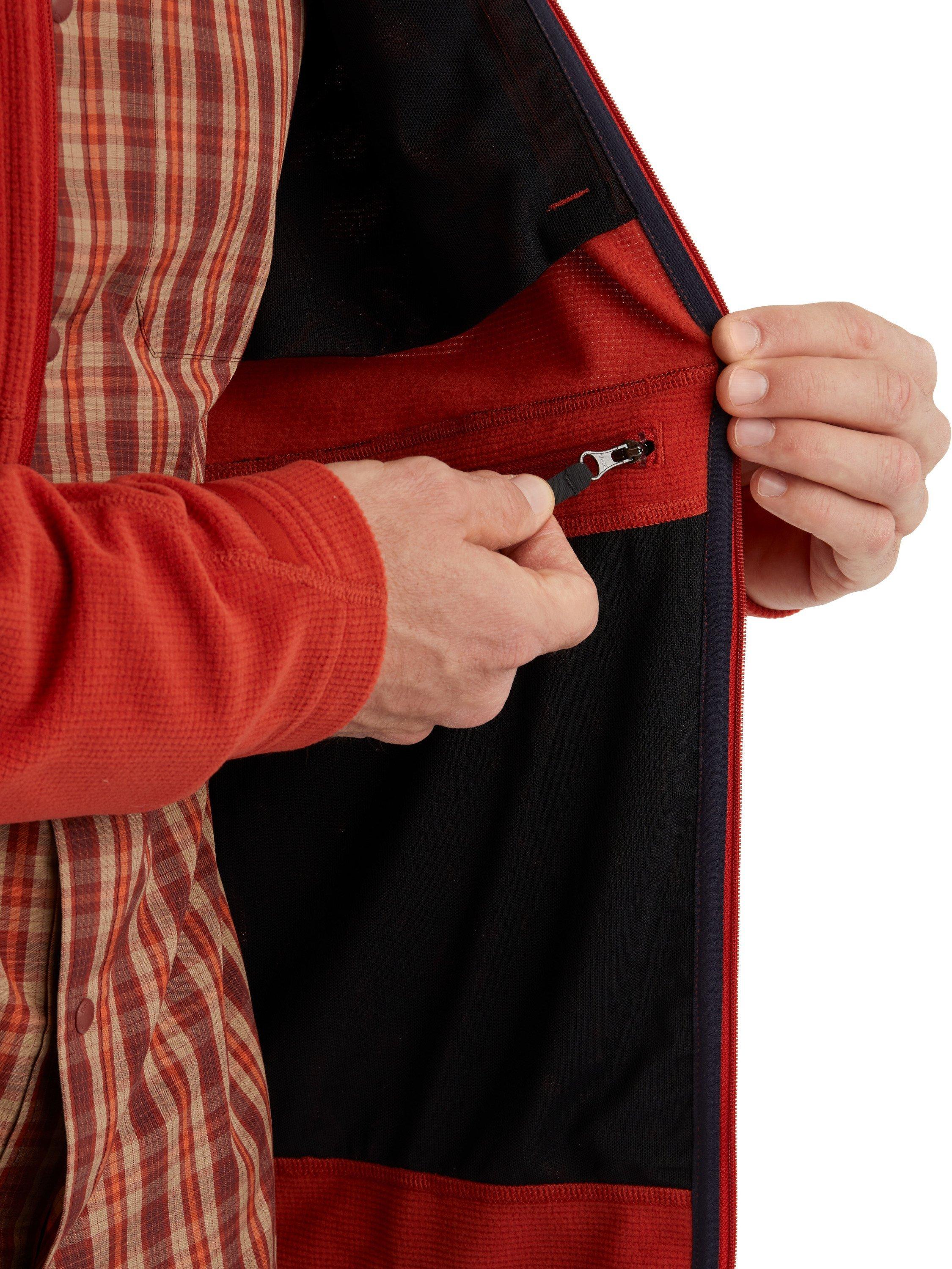 Product image 6 of 9, which shows Rohan Men's Microgrid Fleece Jacket, Coast Red, S