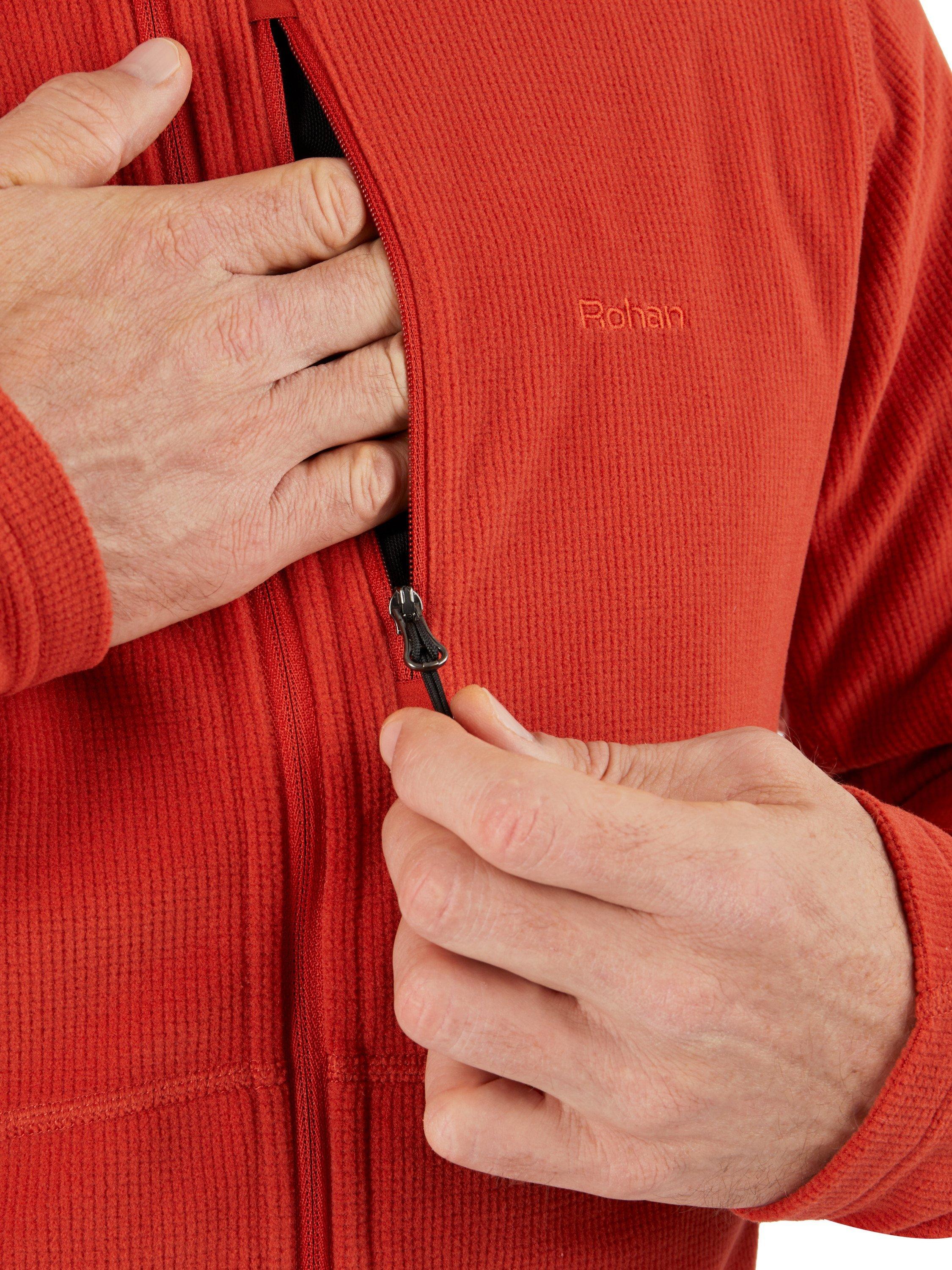 Product image 7 of 9, which shows Rohan Men's Microgrid Fleece Jacket, Coast Red, S