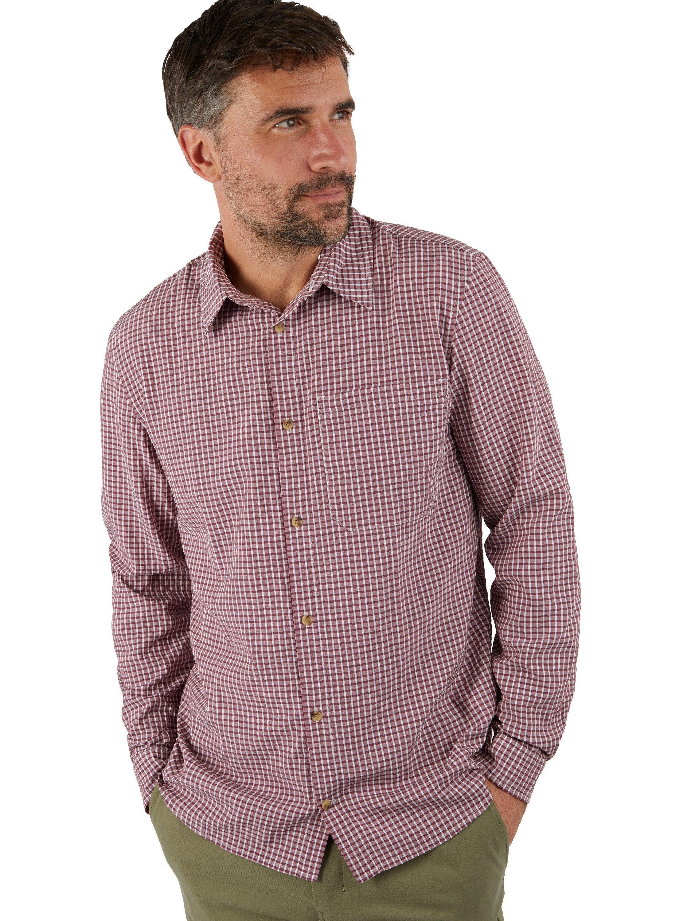 Product image 1 of 7, which shows Rohan Isle Long Sleeve Shirt, Grape Purple/Multi, S