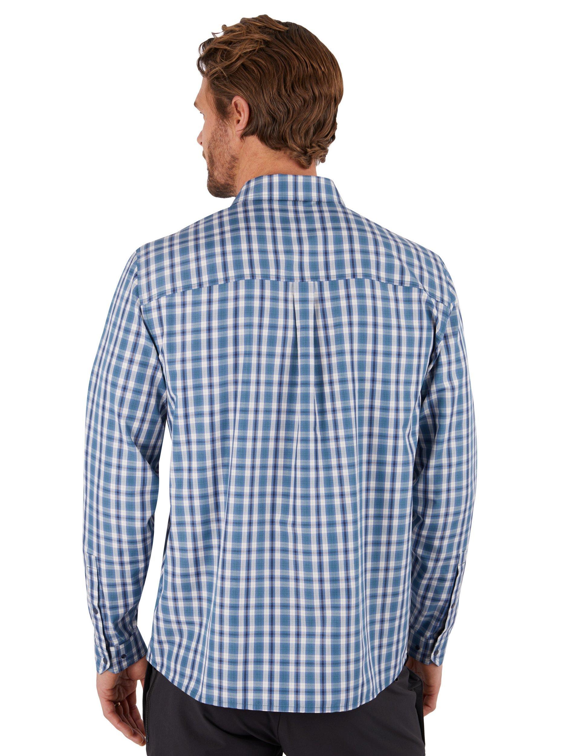 Product image 2 of 5, which shows Rohan Men's Portreath Long Sleeve Shirt, French Blue/Multi, S